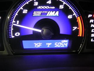 trip meter for my first 500 mile tank on the hybrid